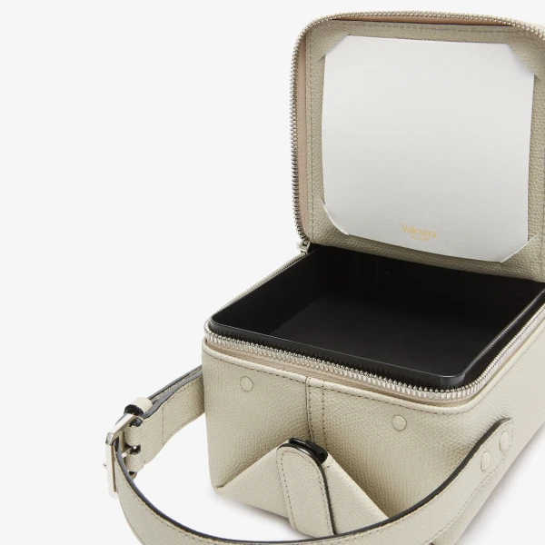 Valextra Tric Trac Bag in Linen Grey | Shoulder & Crossbody Bags | Coveti