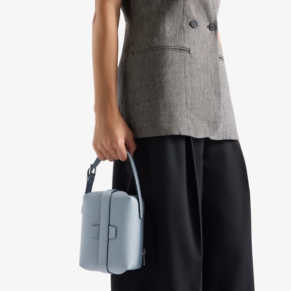 Valextra Tric Trac Bag in Niagara Blue | Shoulder & Crossbody Bags | Coveti