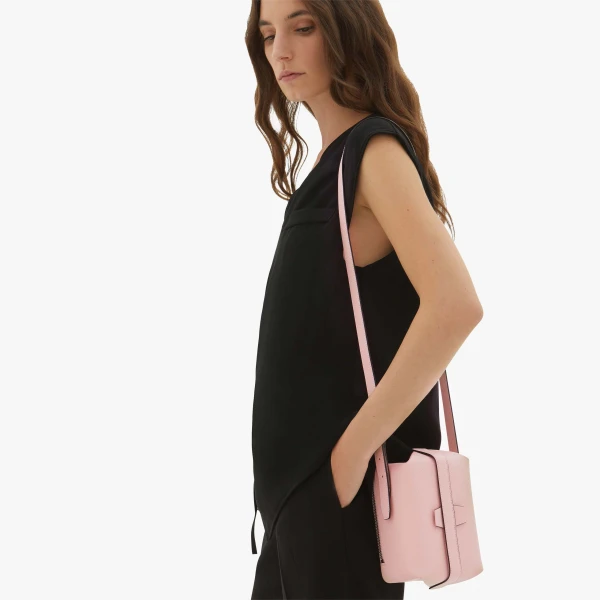Valextra Tric Trac Bag in Peony Pink | Shoulder & Crossbody Bags | Coveti