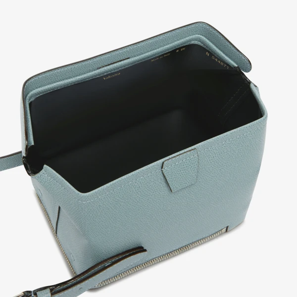 Valextra Tric Trac Bag in Smokey Blue | Shoulder & Crossbody Bags | Coveti