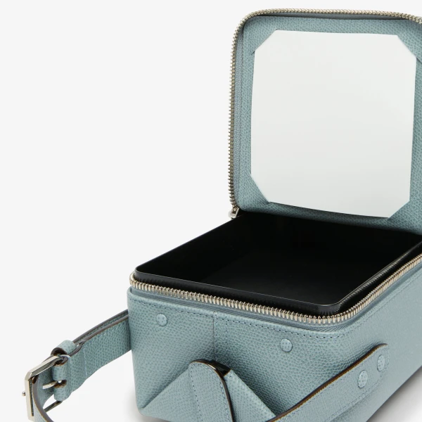 Valextra Tric Trac Bag in Smokey Blue | Shoulder & Crossbody Bags | Coveti