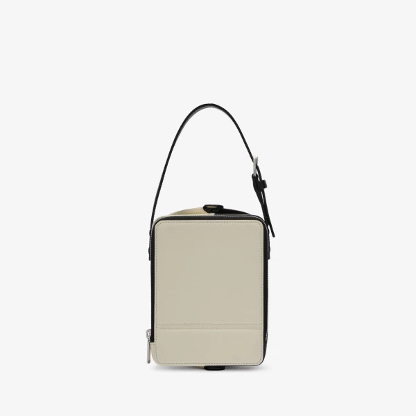 Valextra Tric Trac Intarsia Contrasto Bag in Pergamena White and Black | Shoulder & Crossbody Bags | Coveti