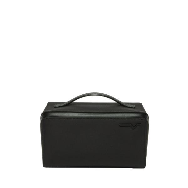 Valextra V-Line Assoluto Wash Bag in Black | Cases | Coveti