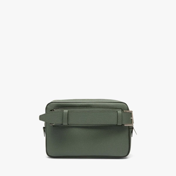Valextra V-Line Bum Bag in Musk Green | Men Bags | Coveti