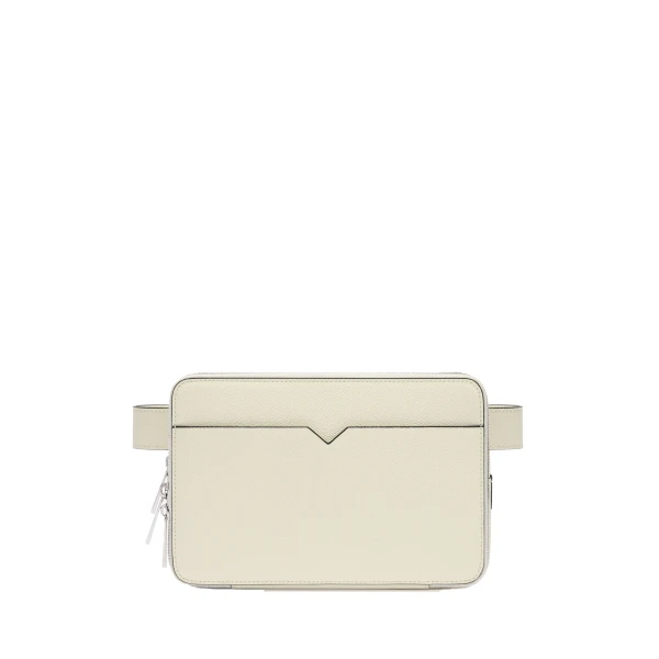 V-Line Bum Bag in Pergamena White