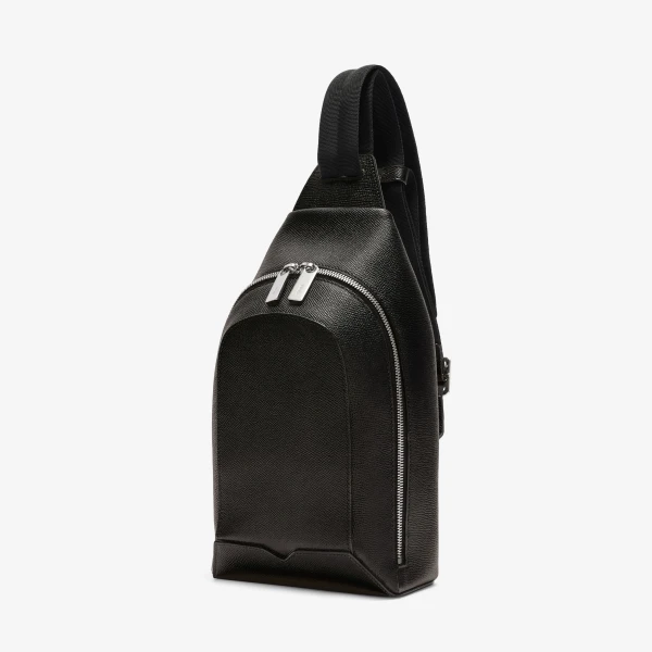 Valextra V-Line Core One Shoulder Backpack in Black | Men Bags | Coveti