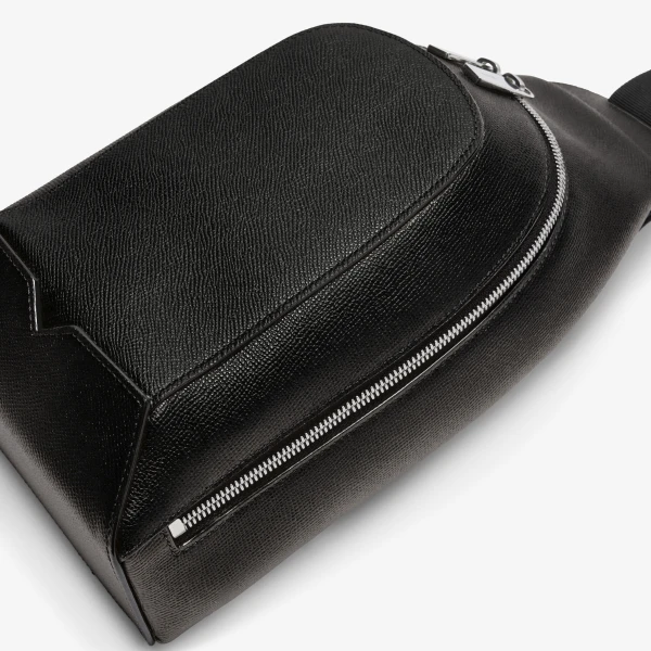 Valextra V-Line Core One Shoulder Backpack in Black | Men Bags | Coveti