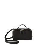 Valextra V-Line Crossbody Vanity Bag in Black | Shoulder & Crossbody Bags | Coveti