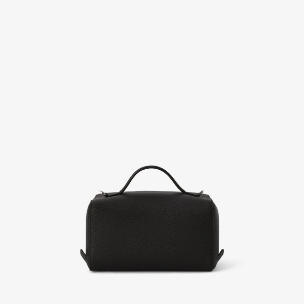Valextra V-Line Crossbody Vanity Bag in Black | Shoulder & Crossbody Bags | Coveti