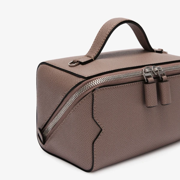 Valextra V-Line Crossbody Vanity Bag in Sahara Brown | Shoulder & Crossbody Bags | Coveti