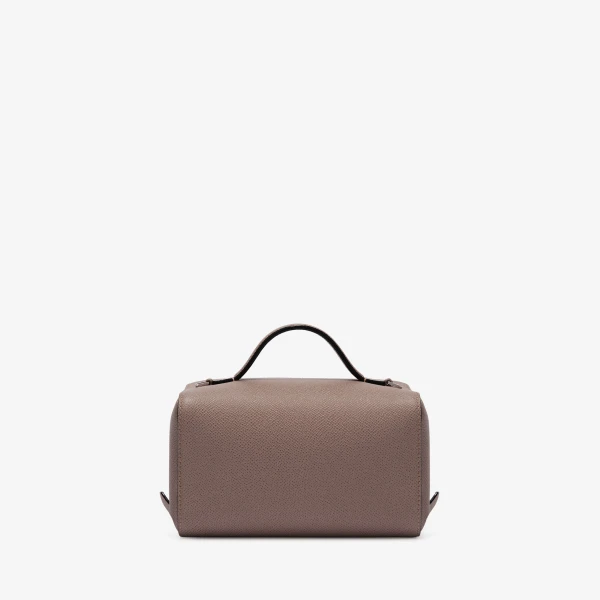 Valextra V-Line Crossbody Vanity Bag in Sahara Brown | Shoulder & Crossbody Bags | Coveti