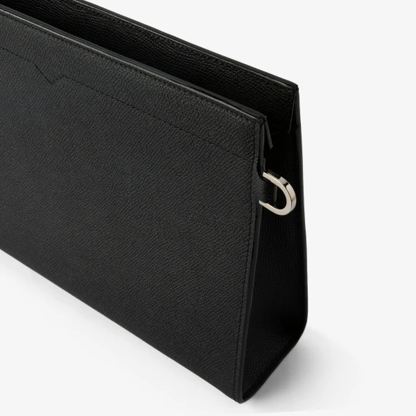Valextra V-Line Document Holder in Black | Cases | Coveti