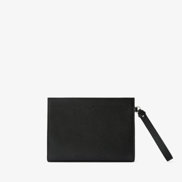 Valextra V-Line Document Holder in Black | Cases | Coveti