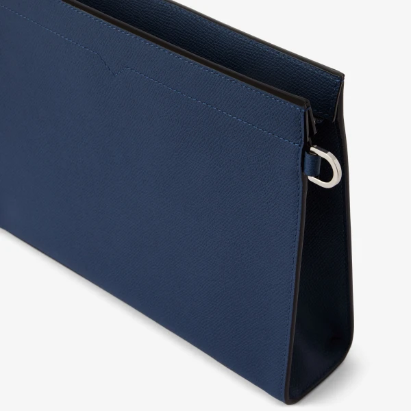 Valextra V-Line Document Holder in Sapphire Blue | Cases | Coveti
