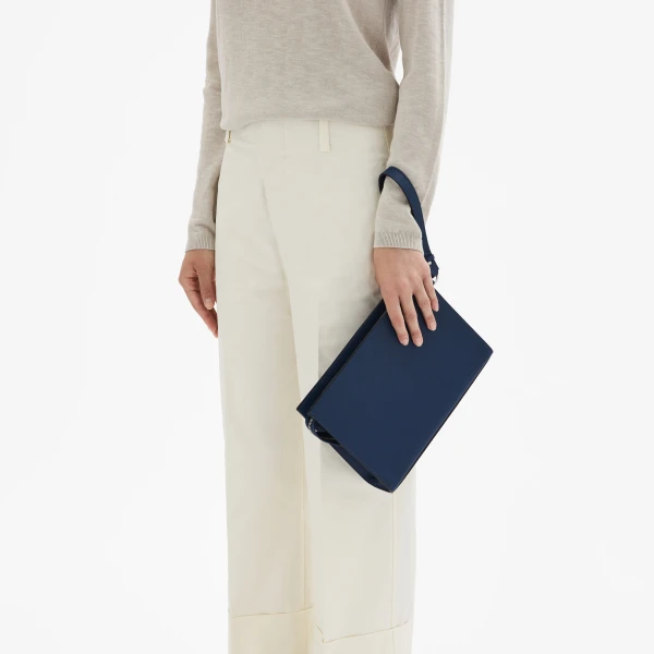 Valextra V-Line Document Holder in Sapphire Blue | Cases | Coveti