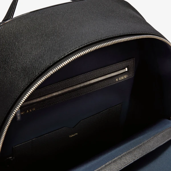 Valextra V-Line Essential Backpack in Black | Men Bags | Coveti