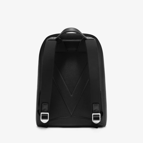 Valextra V-Line Essential Backpack in Black | Men Bags | Coveti