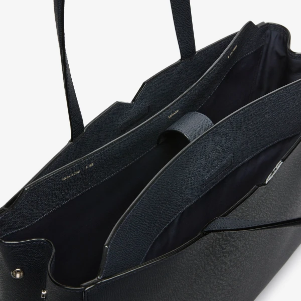 Valextra V-Line Horizontal Shopping Bag in Night Blue | Men Bags | Coveti