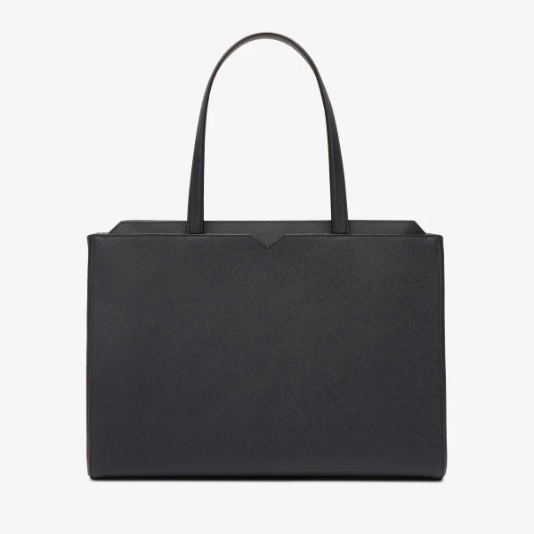 Valextra V-Line Horizontal Shopping Bag in Night Blue | Men Bags | Coveti