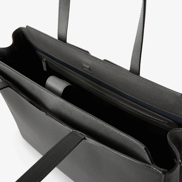 Valextra V-Line Horizontal Shopping Bag in Smokey Grey | Men Bags | Coveti