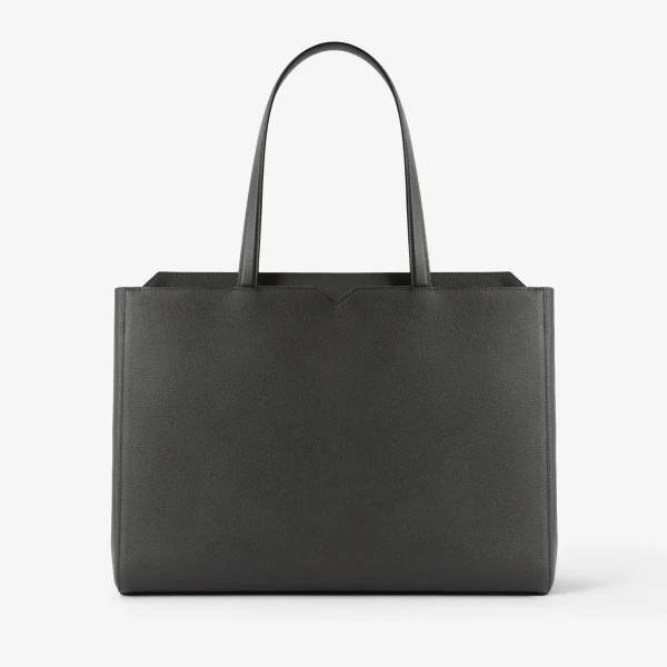 Valextra V-Line Horizontal Shopping Bag in Smokey Grey | Men Bags | Coveti