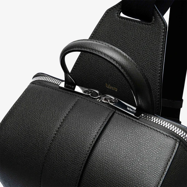 Valextra V-Line One Shoulder Backpack in Black | Men Bags | Coveti