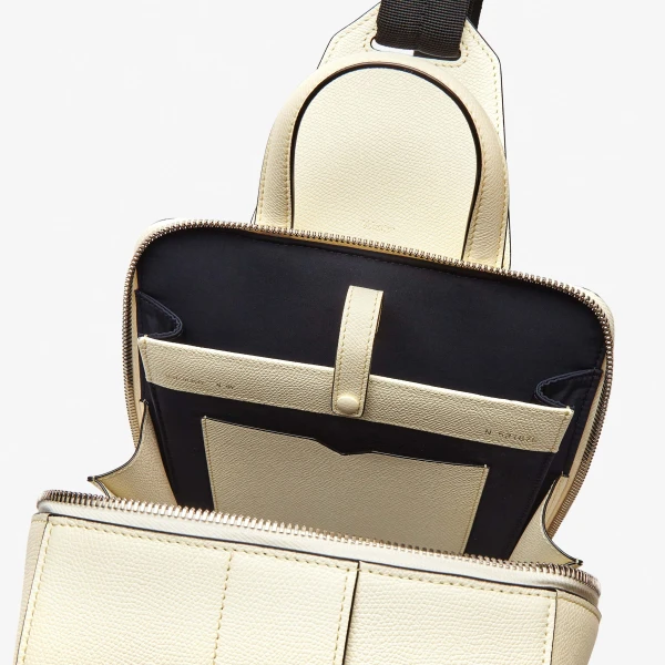 Valextra V-Line One Shoulder Backpack in Pergamena White | Men Bags | Coveti