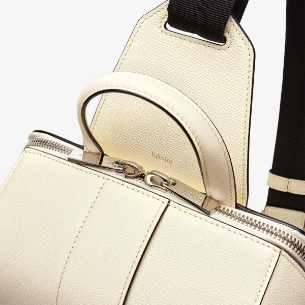 Valextra V-Line One Shoulder Backpack in Pergamena White | Men Bags | Coveti