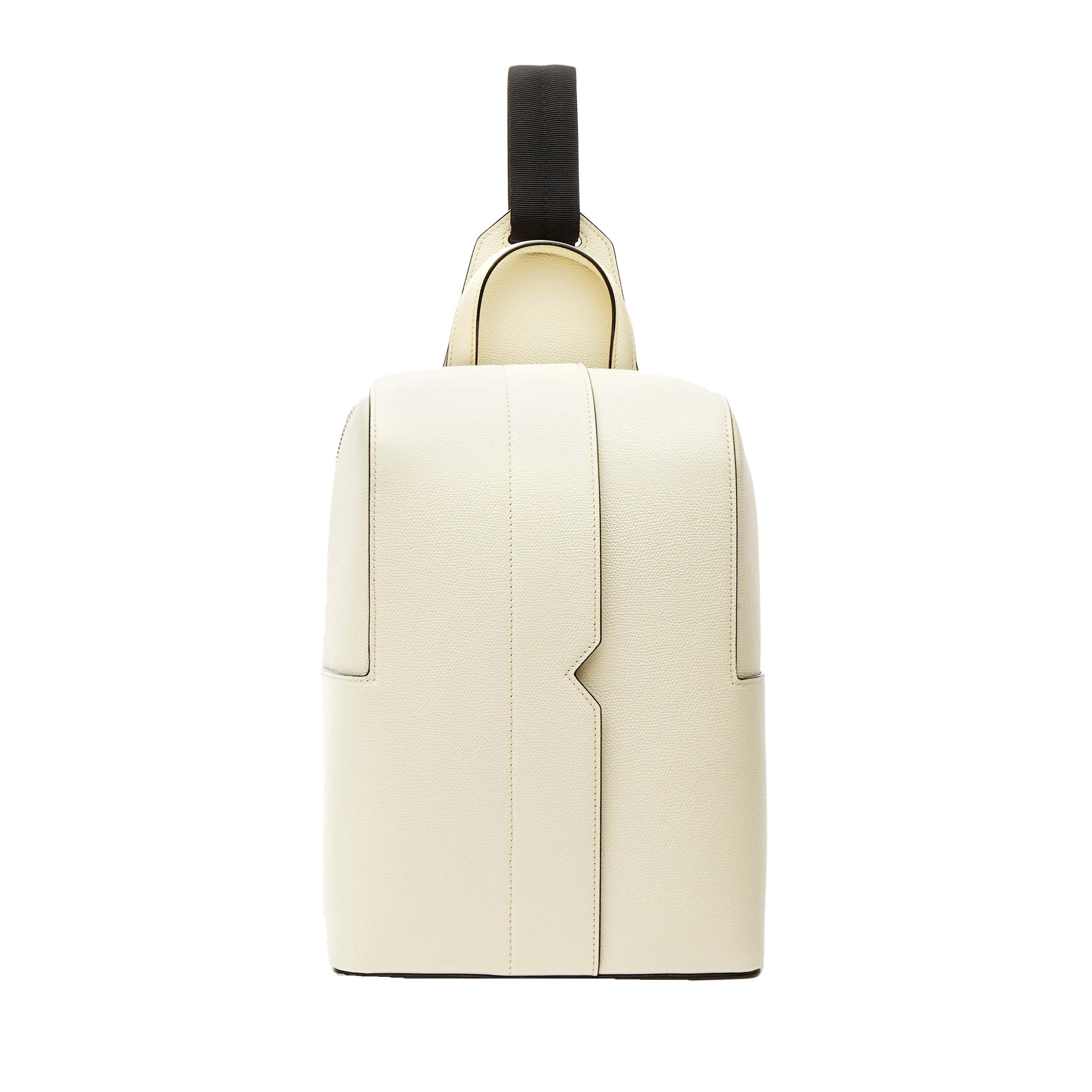 Valextra V-Line One Shoulder Backpack in Pergamena White Valextra V-Line One Shoulder Backpack in Pergamena White | Men Bags | Coveti