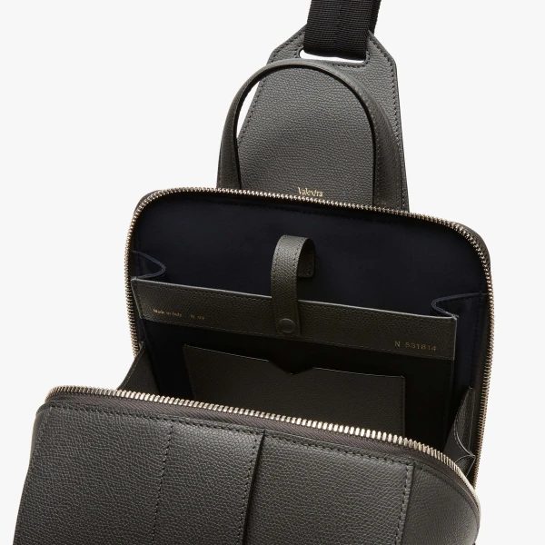 Valextra V-Line One Shoulder Backpack in Smokey Grey | Men Bags | Coveti
