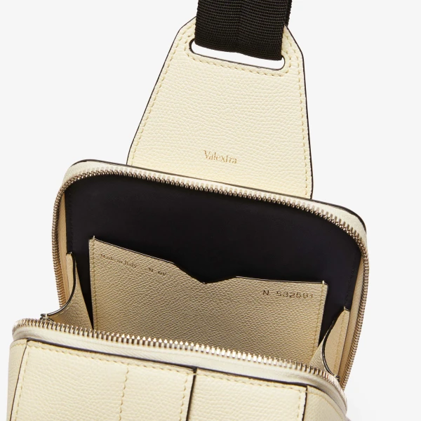 Valextra V-Line One Shoulder Mini Backpack in Pergamena White | Men Bags | Coveti