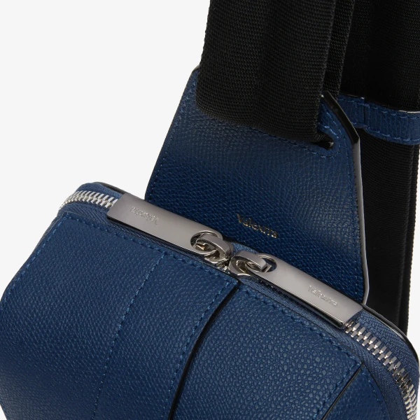 Valextra V-Line One Shoulder Mini Backpack in Sapphire Blue | Men Bags | Coveti
