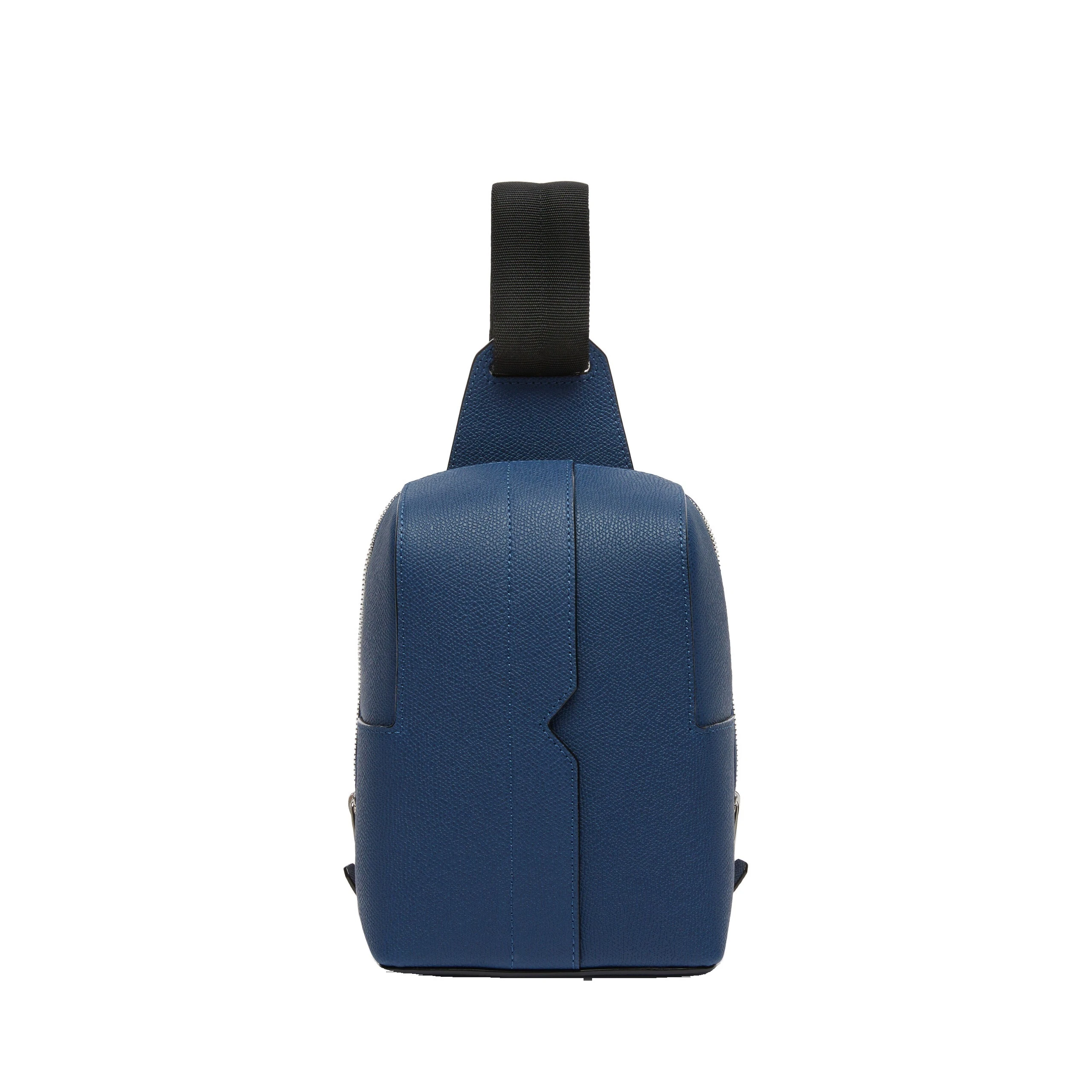 Valextra V-Line One Shoulder Mini Backpack in Sapphire Blue Valextra V-Line One Shoulder Mini Backpack in Sapphire Blue | Men Bags | Coveti
