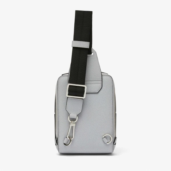 Valextra V-Line One Shoulder Mini Backpack in Stone Grey | Men Bags | Coveti