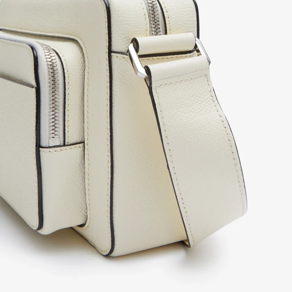Valextra V-Line Reporter Bag in Pergamena White | Men Bags | Coveti