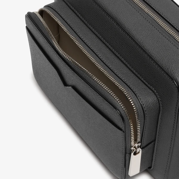 Valextra V-Line Reporter Bag in Smokey Grey | Men Bags | Coveti