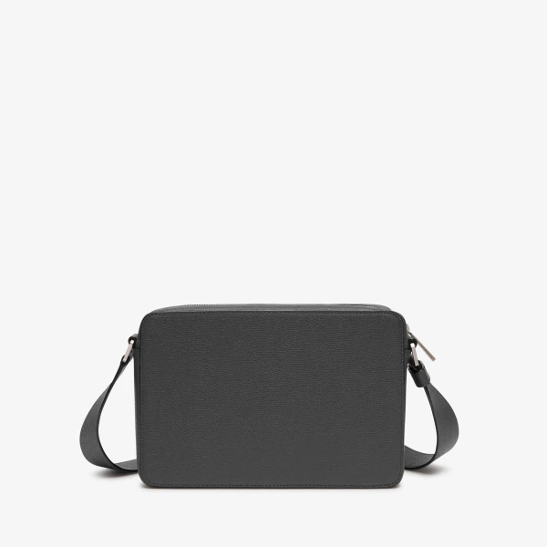Valextra V-Line Reporter Bag in Smokey Grey | Men Bags | Coveti