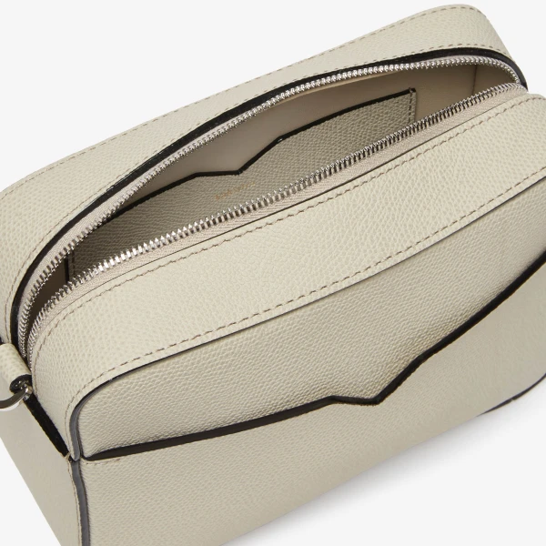 Valextra V-Line Reporter Mini Bag in Linen Grey | Men Bags | Coveti