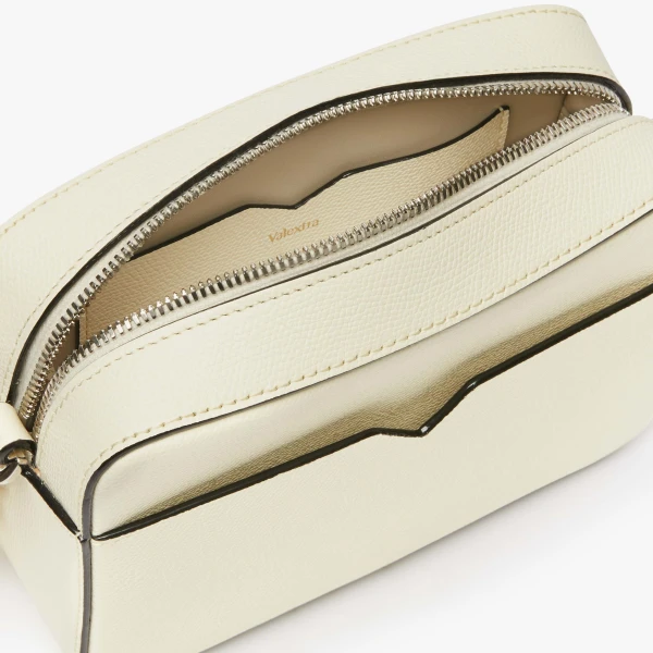 Valextra V-Line Reporter Mini Bag in Pergamena White | Men Bags | Coveti