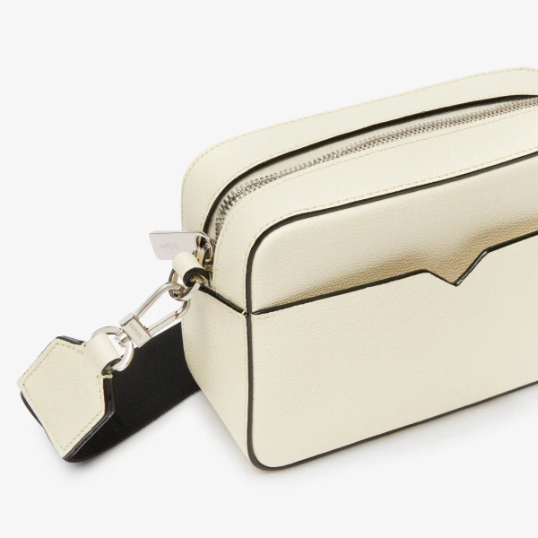 Valextra V-Line Reporter Mini Bag in Pergamena White | Men Bags | Coveti