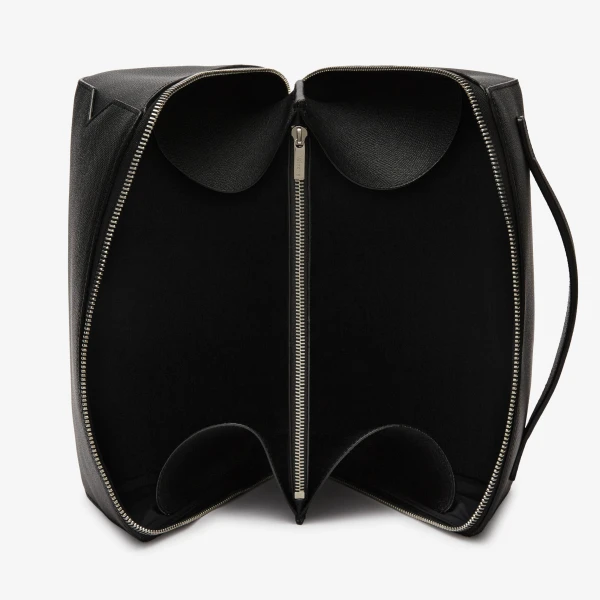 Valextra V-Line Wash Bag in Black | Cases | Coveti