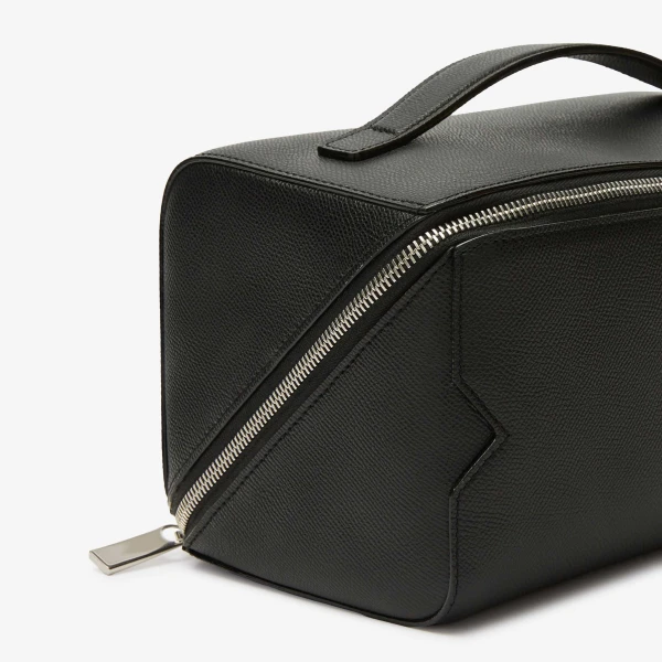 Valextra V-Line Wash Bag in Black | Cases | Coveti