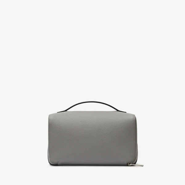 Valextra V-Line Wash Bag in Cement Grey | Cases | Coveti