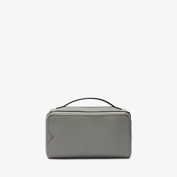 Valextra V-Line Wash Bag in Cement Grey | Cases | Coveti