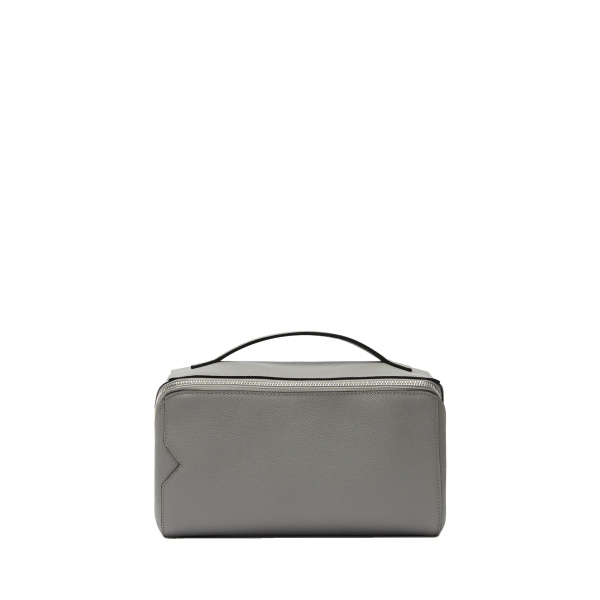 Valextra V-Line Wash Bag in Cement Grey | Cases | Coveti