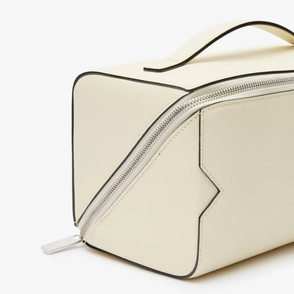 Valextra V-Line Wash Bag in Pergamena White | Cases | Coveti