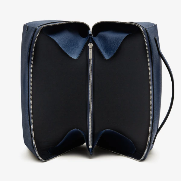 Valextra V-Line Wash Bag in Sapphire Blue | Cases | Coveti