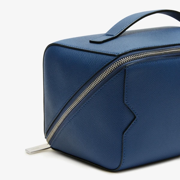 Valextra V-Line Wash Bag in Sapphire Blue | Cases | Coveti