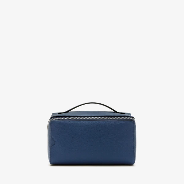 Valextra V-Line Wash Bag in Sapphire Blue | Cases | Coveti