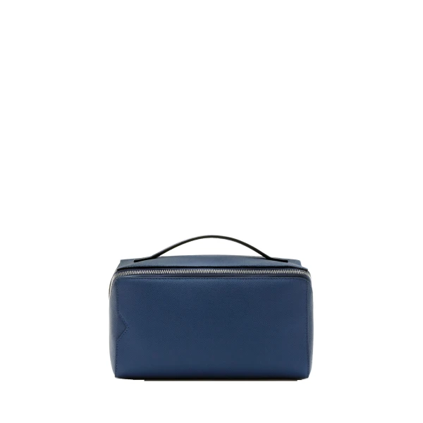 Valextra V-Line Wash Bag in Sapphire Blue | Cases | Coveti